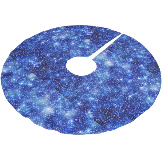 Donkere blurred Blue Starry sterren Kerstmis  Kerstboom Rok (Gekanteld)