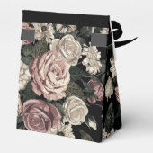 Donkere Blush en cream  Floral Bedankdoosjes (Achterkant)