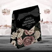 Donkere Blush en cream  Floral Bedankdoosjes