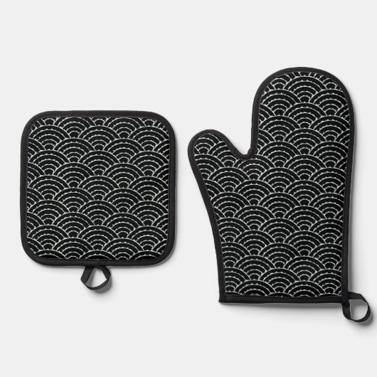 Donkere Bogen Ovenwant & Pannenlap Set (Voorkant)