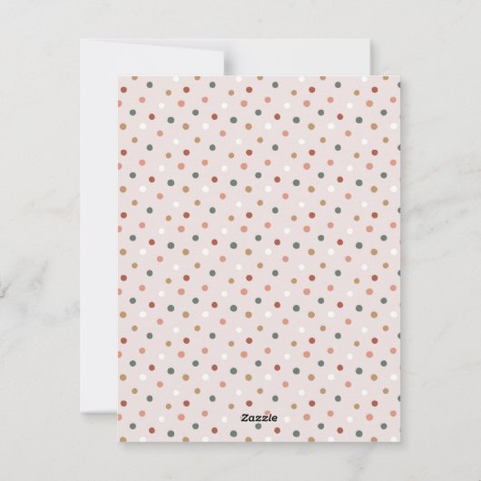 Donkere Boho Polka Dot Kerstmis, volledige vertica Feestdagenkaart (Achterkant)