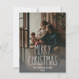 Donkere Boho Polka Dot Kerstmis, volledige vertica Feestdagenkaart