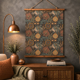 Donkere Boho Terracotta Salie Hangend Wandkleed