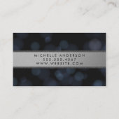 Donkere bokeh achtergrond visitekaartje (Achterkant)