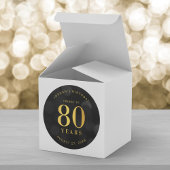 Donkere Bokeh Gold Cheers tot 80 jaar verjaardag Ronde Sticker