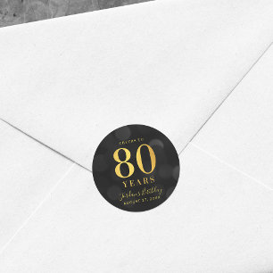 Donkere Bokeh Gold Cheers tot 80 jaar verjaardag Ronde Sticker