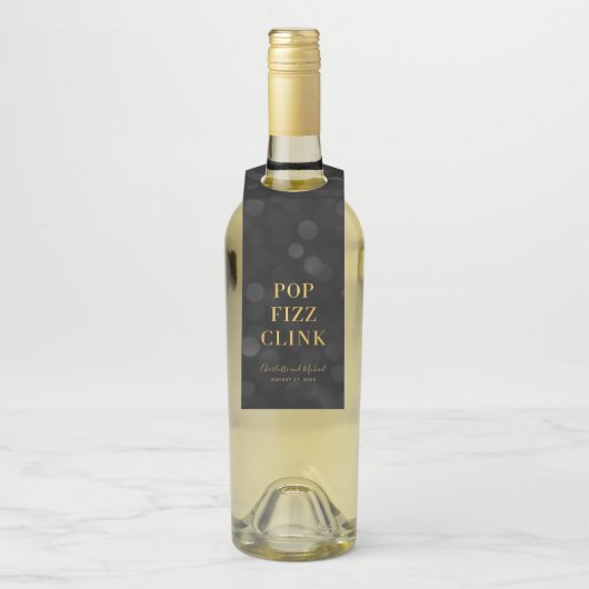 Donkere Bokeh Nep Goud Pop Klinkt Flessenhanger (Op fles)