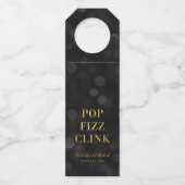 Donkere Bokeh Nep Goud Pop Klinkt Flessenhanger (Voorkant)