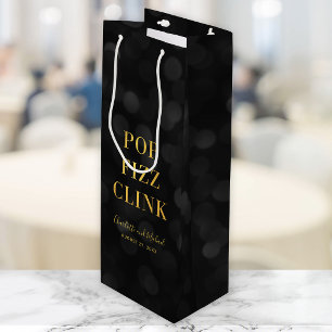 Donkere Bokeh Nep Goud Spuit Knal Klink Wijn Cadeautas