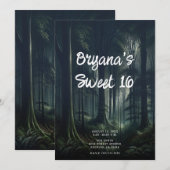 Donkere bos bij schemering Sweet 16 Kaart (Voorkant / Achterkant)