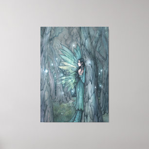 Donkere Bos Fee Mystieke Fantasie Kunst Canvas Afdruk