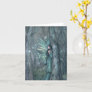 Donkere Bos Fee Mystieke Kunst Blanco Binnenkant Kaart