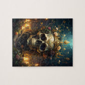 Donkere Bos Schedel Puzzel (Horizontaal)