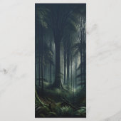 Donkere bos schemering trouwdag verjaardag menu (Achterkant)