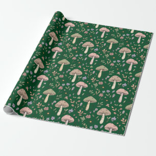Donkere bos smaragd schimmel naadloos patroon mela cadeaupapier