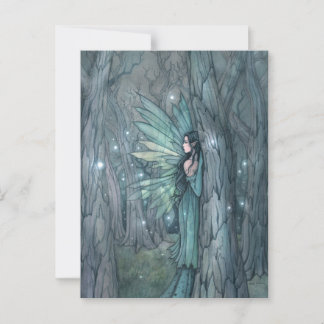 Donkere Bosfee Mystieke Fantasie Kunst Briefkaart