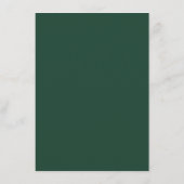 Donkere bosgroene bruiloft | Modern schrifttype bo Menu (Achterkant)
