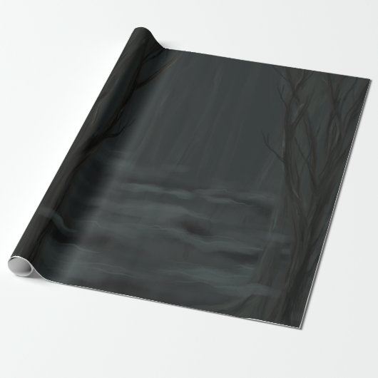 Donkere Bossen Cadeaupapier (Uitgerold)