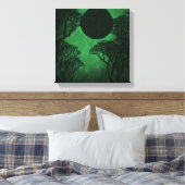 Donkere bossen Eclipse Canvas afdrukken (Insitu (Slaapkamer))