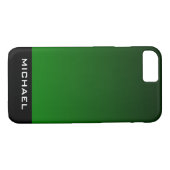 Donkere bossen groen en zwart monogram Case-Mate iPhone case (Achterkant (Horizontaal))