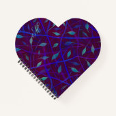 Donkere botanische Bourgondische juweel gebladerte Notitieboek (Voorkant)