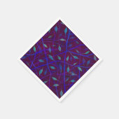 Donkere botanische Bourgondische juweel gebladerte Servet (Hoek)