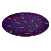 Donkere botanische Bourgondische juweel gebladerte Snijplank (Hoek)