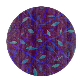 Donkere botanische Bourgondische juweel gebladerte Snijplank