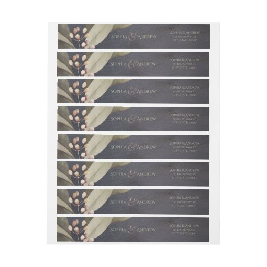 Donkere botanische  bruine bruiloft (Vel)