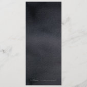 Donkere botanische  bruine bruiloft menu (Achterkant)