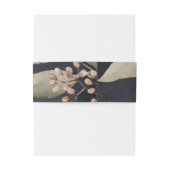 Donkere botanische bruine bruiloft uitnodigingen wikkel (Achterkant Voorbeeld)