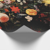 Donkere botanische elegant cadeaupapier (Hoek)