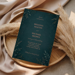 Donkere Botanische Elegante Luxueuze Kaart