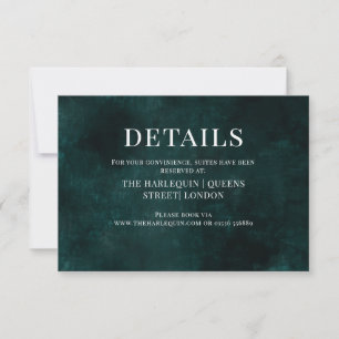 Donkere botanische EMERALD RSVP-kaart RSVP Kaartje