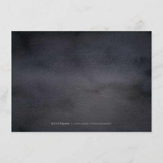 Donkere botanische groen rustieke accommodatie informatiekaartje (Achterkant)