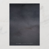 Donkere botanische groen  rustieke detailkaart informatiekaartje (Achterkant)