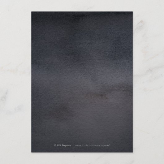 Donkere botanische groen  rustieke detailkaart informatiekaartje (Achterkant)