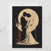 Donkere Botanische Huwelijksuitnodiging - Wabi Sab Kaart (Achterkant)