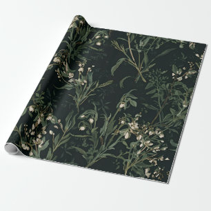 Donkere botanische inpakpapier