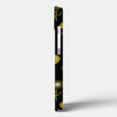 Donkere Botanische Paarse Groene Zwarte Patroonnaa Case-Mate iPhone Case (Achterkant / Links)