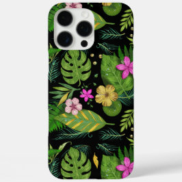 Donkere botanische tuin -  bloemmotief iPhone 16 pro max hoesje