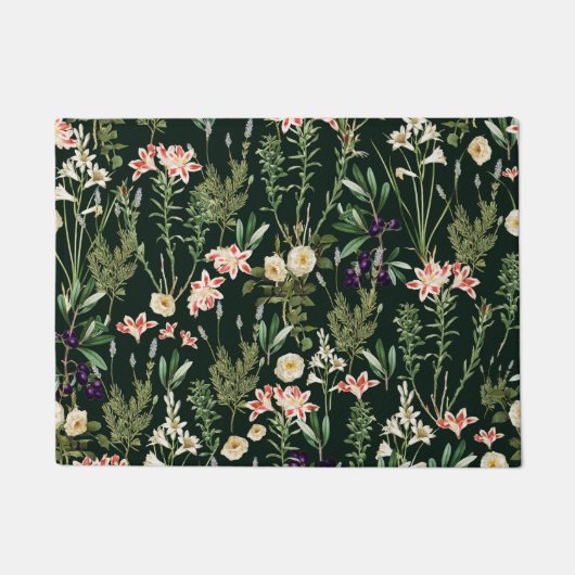 Donkere botanische tuin deurmat (Voorkant)