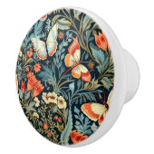 Donkere Botanische Vlinderknop Keramische Knop (Rechts)