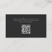 Donkere Botanische Wildbloemen Bruiloft Website QR Informatiekaartje (Achterkant)