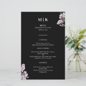 Donkere Botanische Wildbloemen | Elegant huwelijks (Staand voorkant)