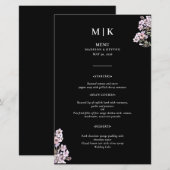 Donkere Botanische Wildbloemen | Elegant huwelijks (Voorkant / Achterkant)