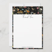  Donkere Botanische Wilde Dieren in Bos Bedankkaart (Voorkant)