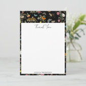  Donkere Botanische Wilde Dieren in Bos Bedankkaart (Staand voorkant)