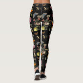  Donkere Botanische Wilde Dieren in Bos Leggings (Achterkant)