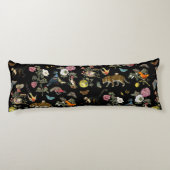  Donkere Botanische Wilde Dieren in Bos Lichaamskussen (Achterkant)